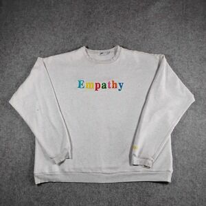 Mayfair The Label Empathy Embroidered Oversized Sweatshirt Heather Grey One Size